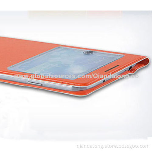 Leather Mobile Phone Cases, Flip Style, for Samsung Galaxy S5